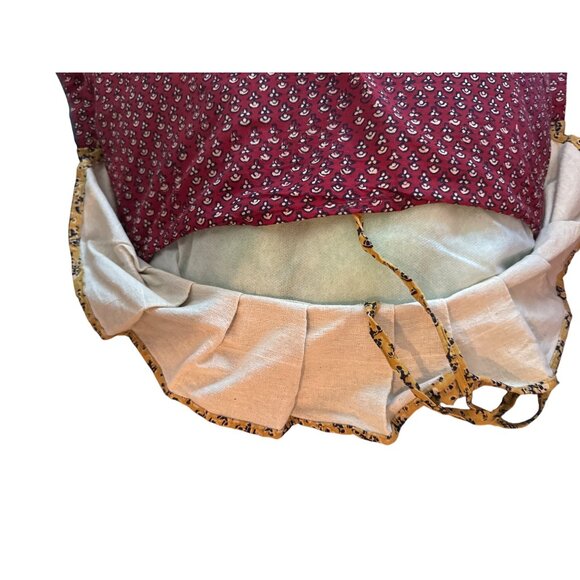 Vintage Floral Kantha Embroidered Pillow Sham Cotton Cushion Cover 18" X 18" - Picture 7 of 7